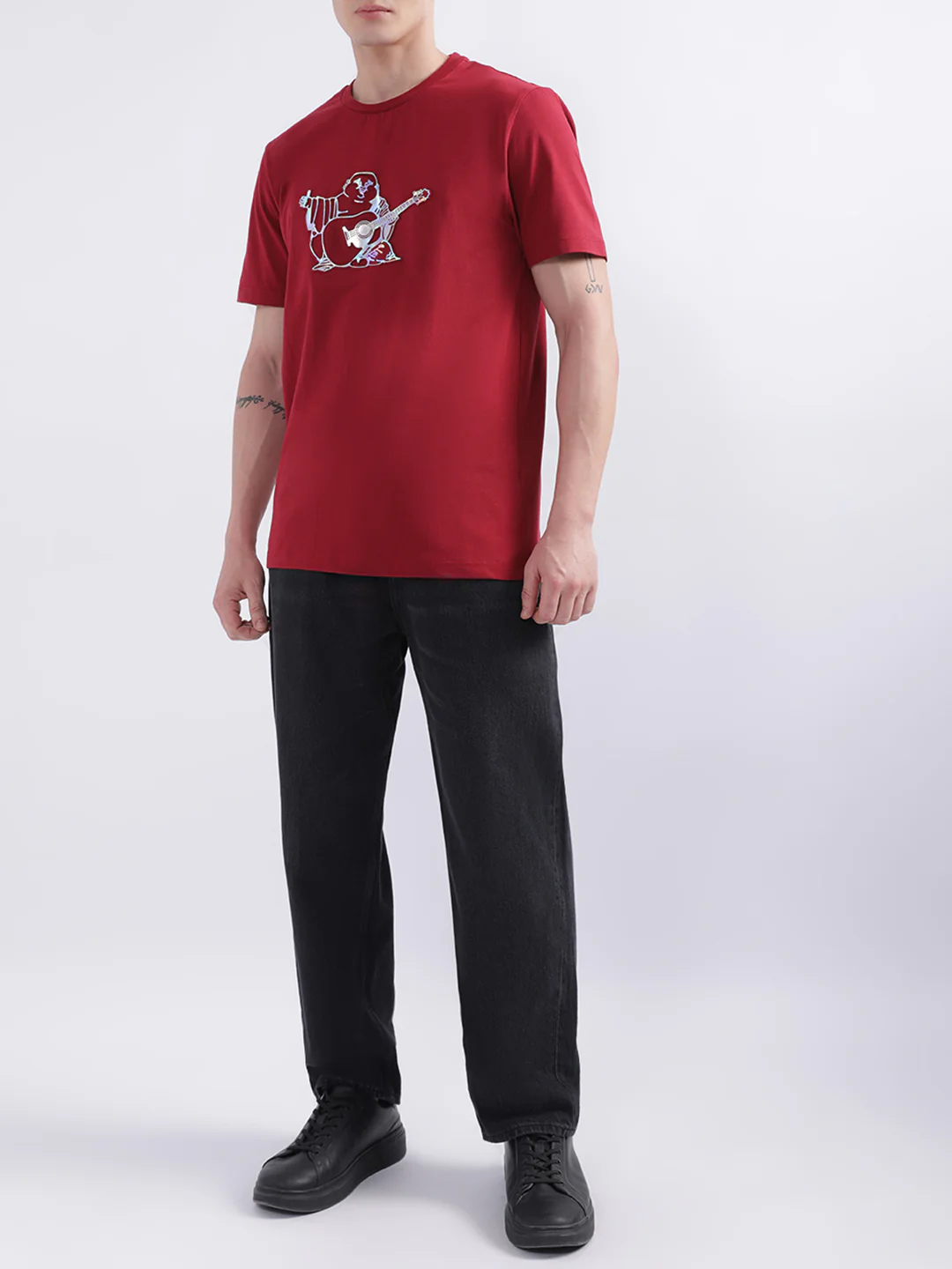 True Religion Red Logo Regular Fit T-Shirt - Image 5