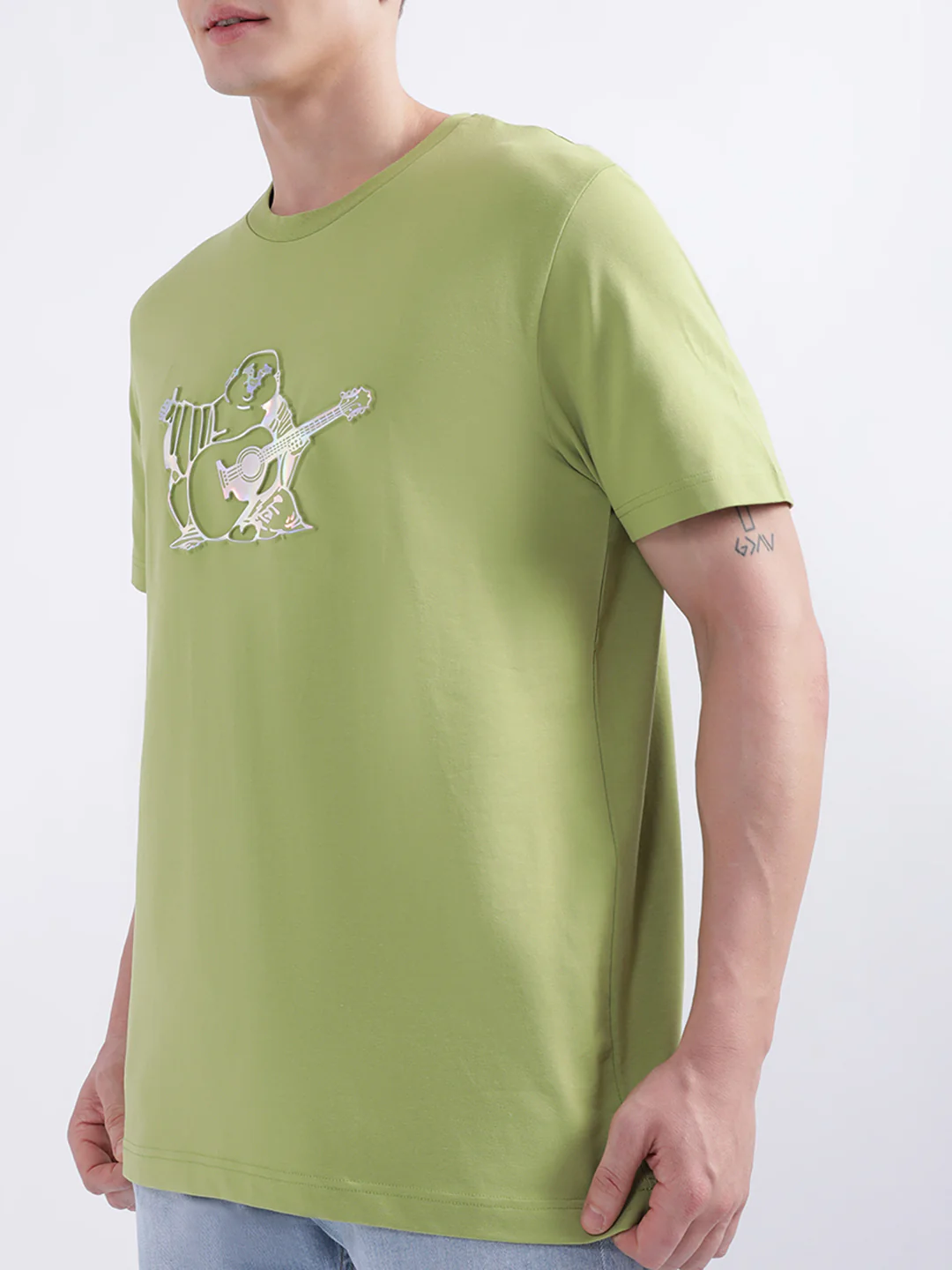True Religion Green Logo Regular Fit T-Shirt - Image 3