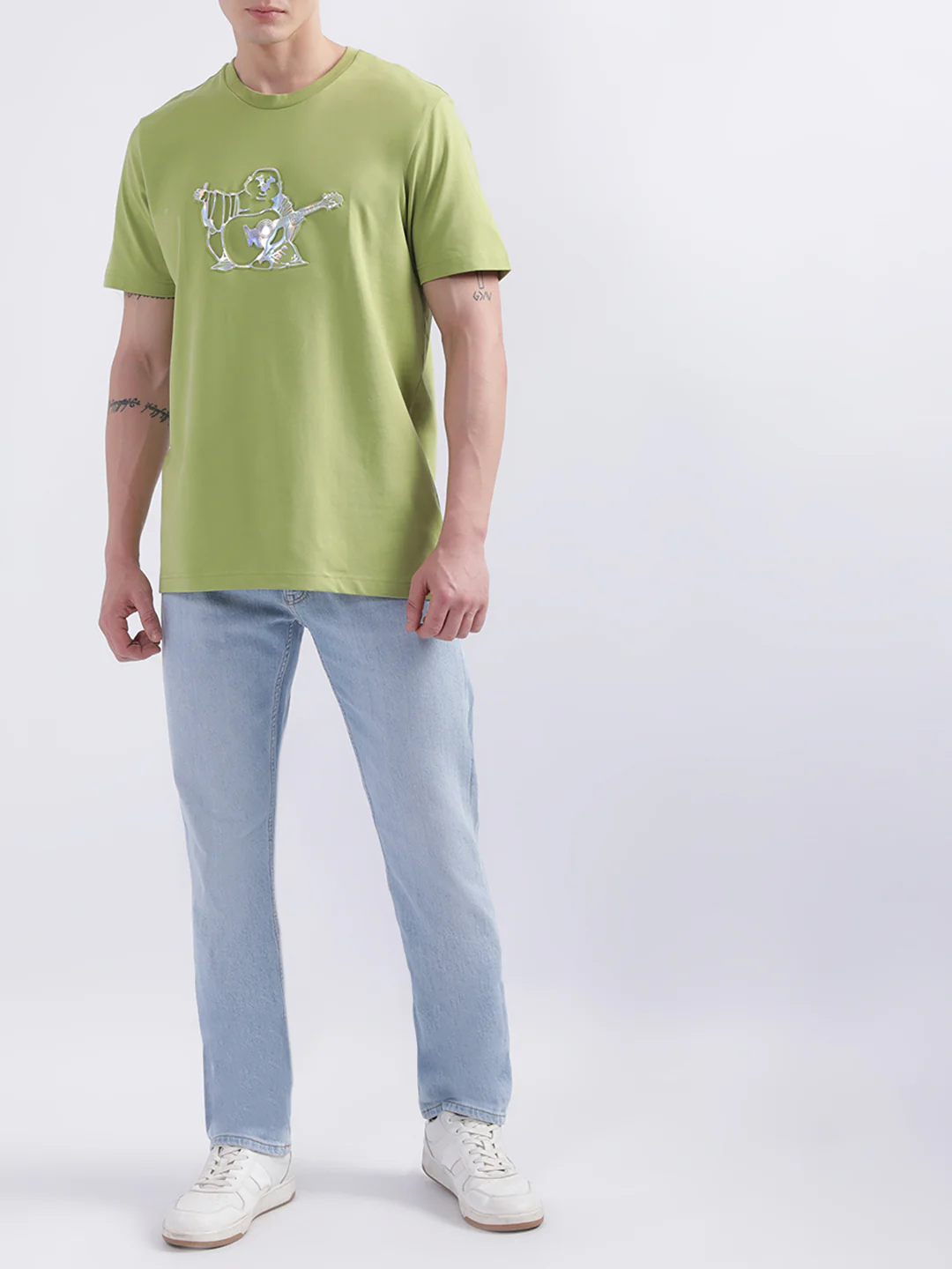 True Religion Green Logo Regular Fit T-Shirt - Image 5