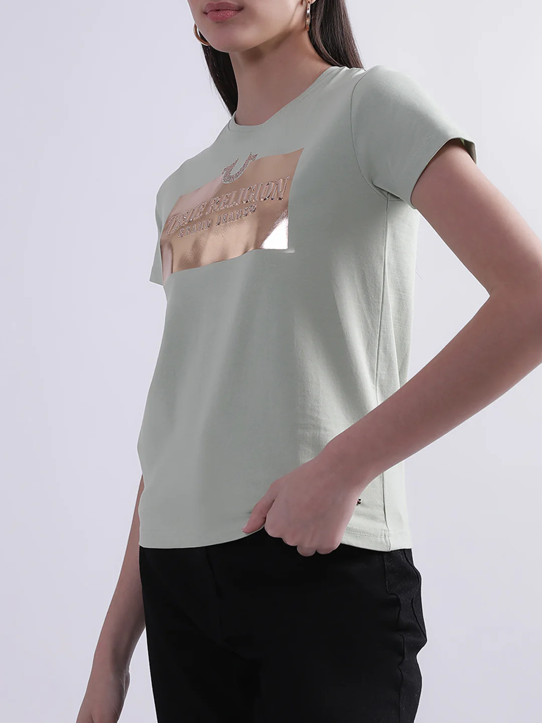 True Religion Mint Logo Regular Fit T-Shirt - Image 2
