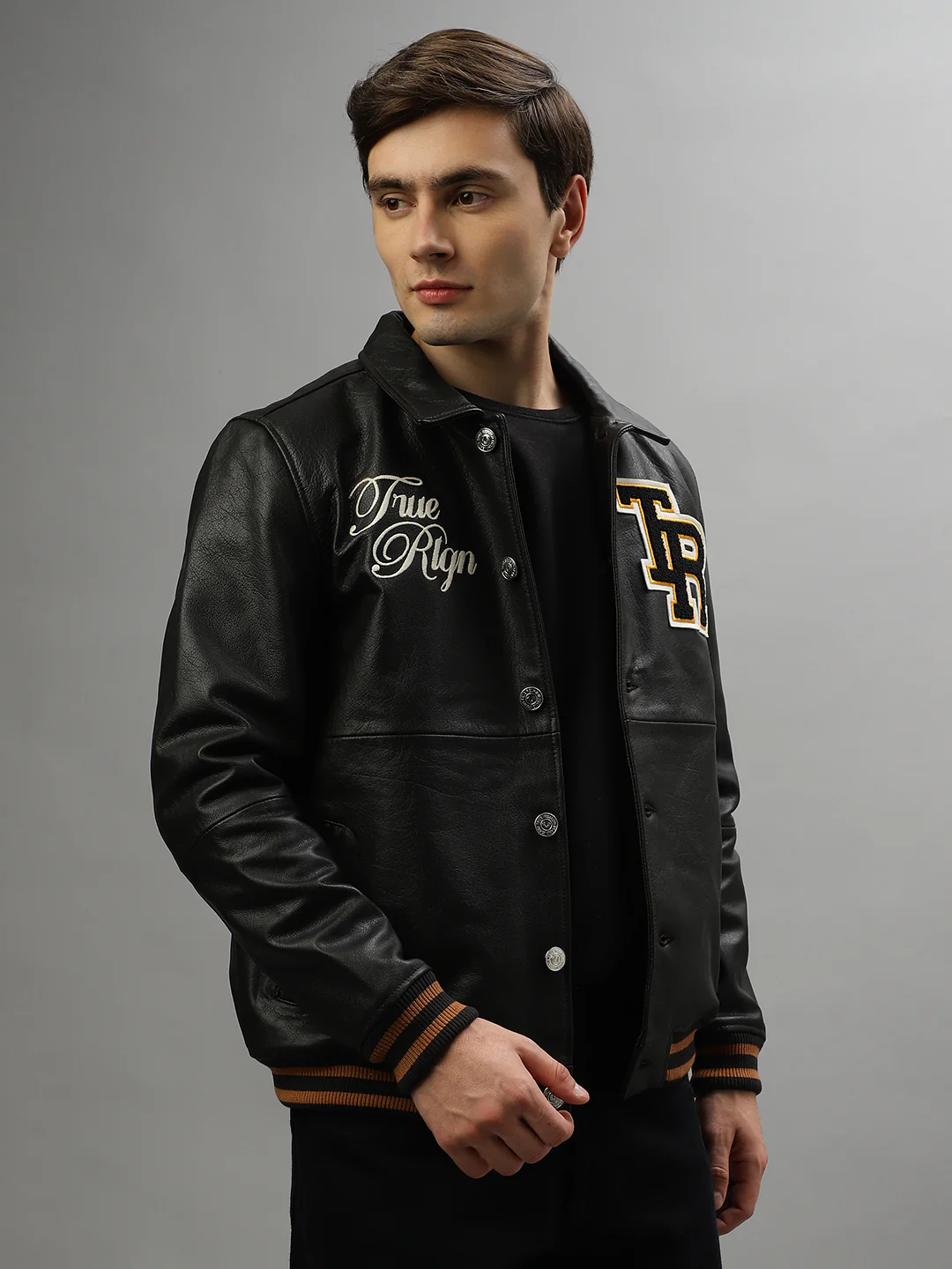 True Religion Men Embroidered Full Sleeves Spread Collar Jacket - Image 6