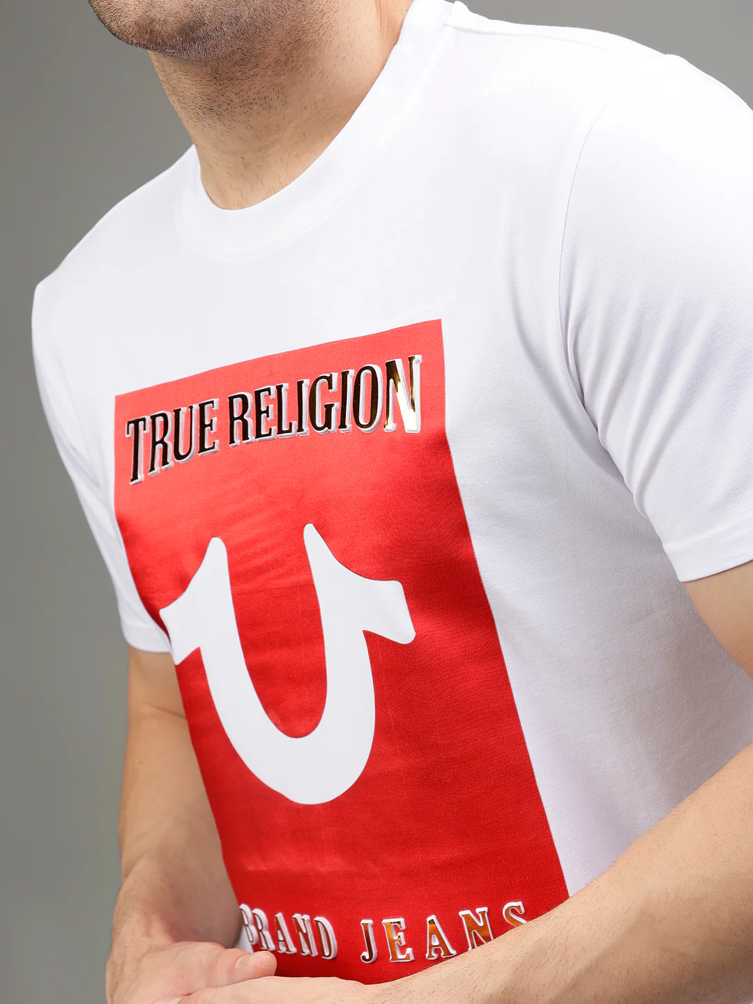 True Religion White Fashion Printed Regular fit T-Shirt - Image 6