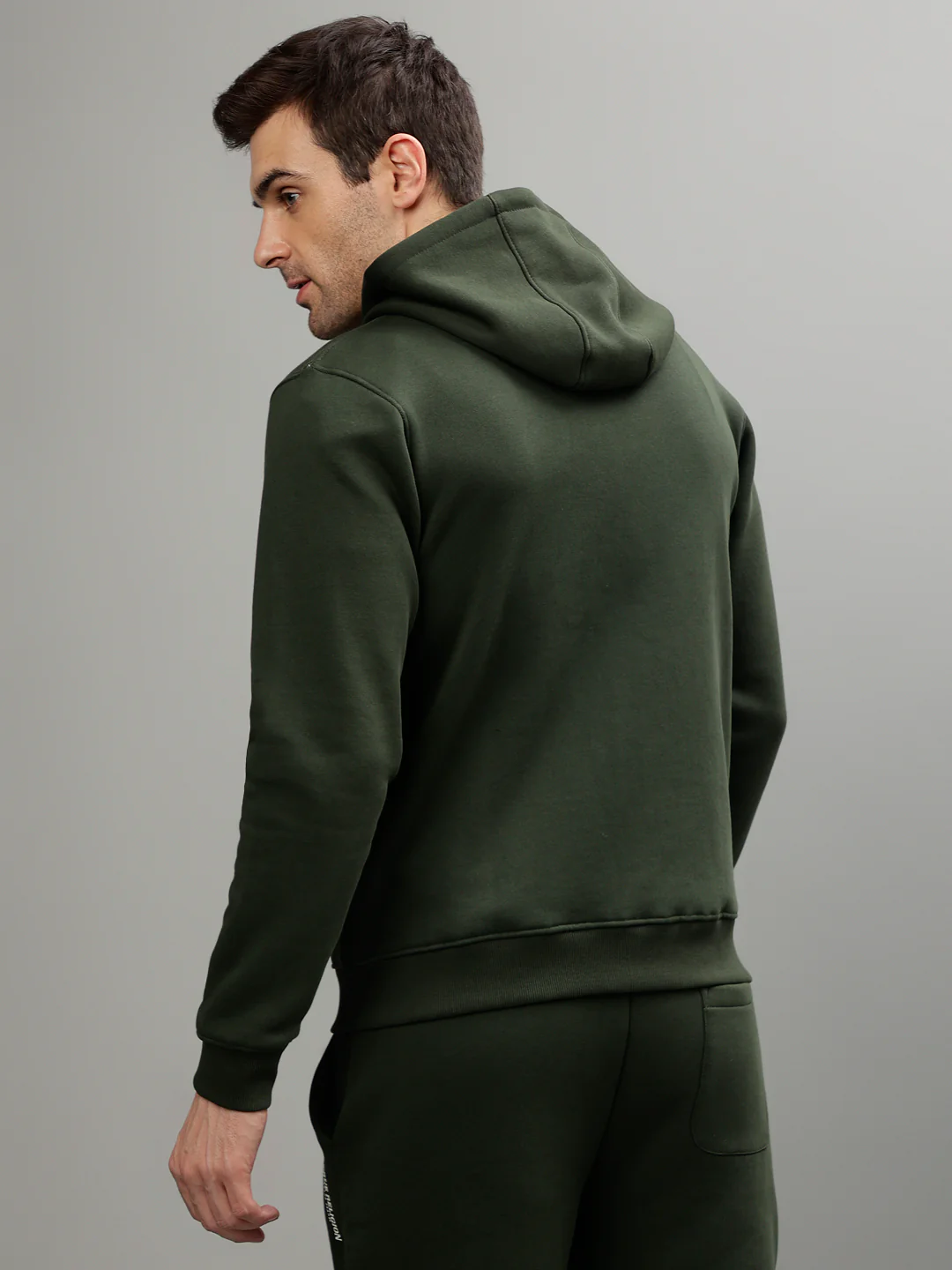 True Religion Men Solid Hooded Full Sleeves Sweatshirt - Image 4
