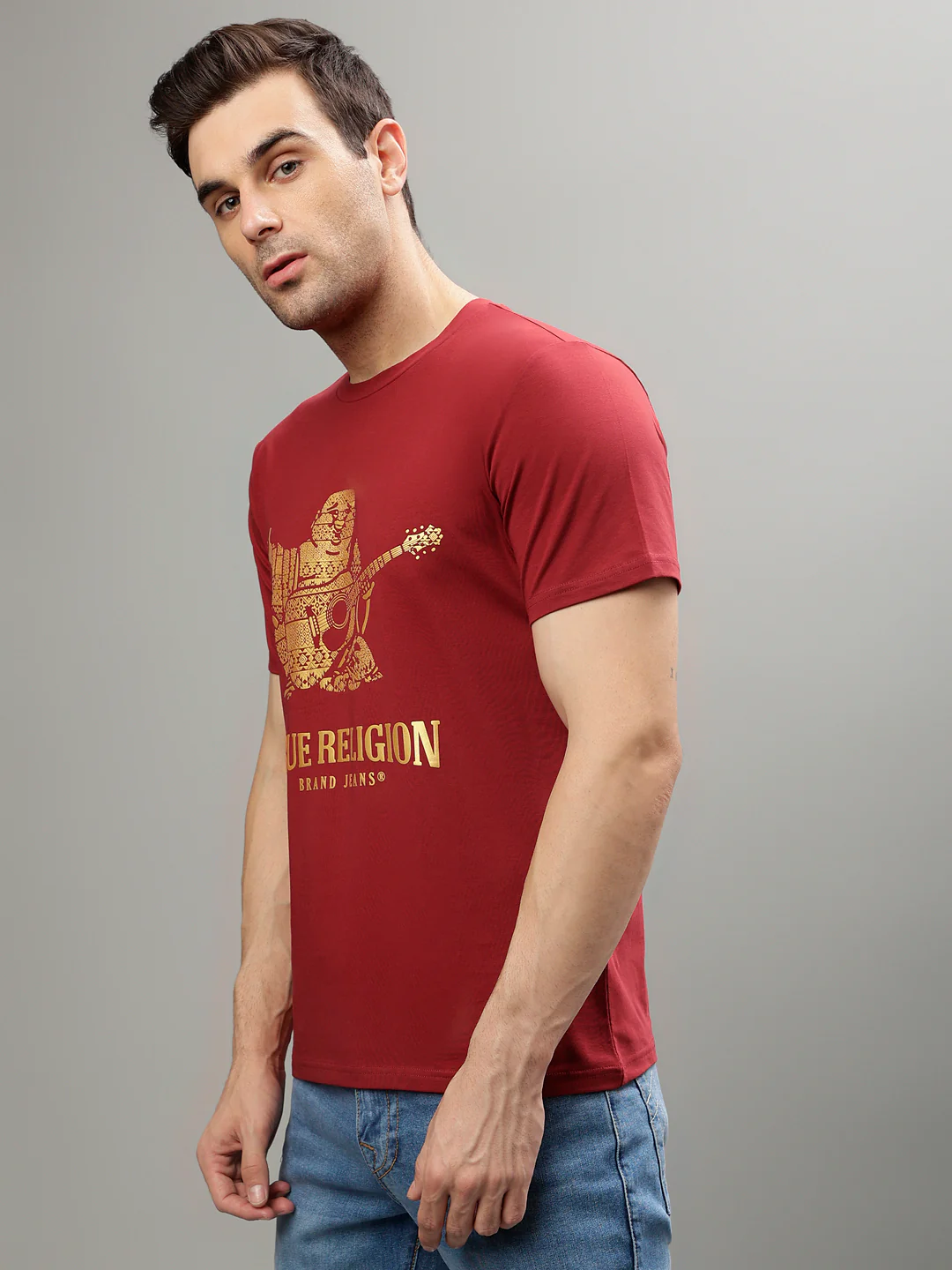 True Religion Red Fashion Printed Regular fit T-Shirt - Image 3