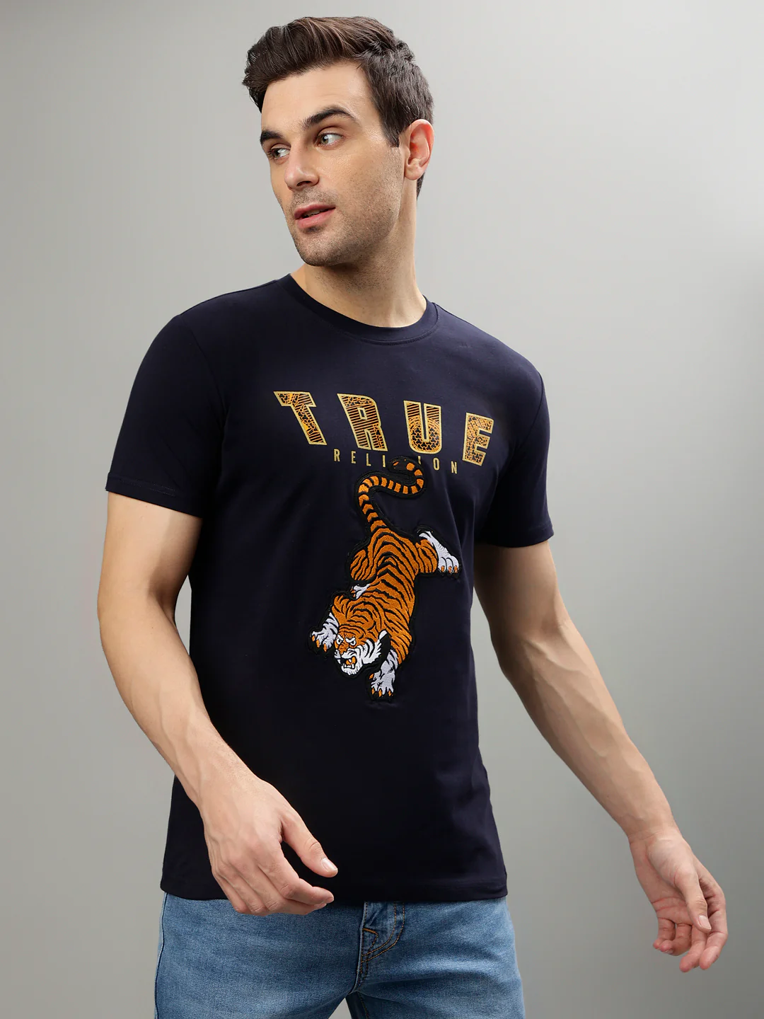 True Religion Blue Fashion Printed Regular fit T-Shirt - Image 2