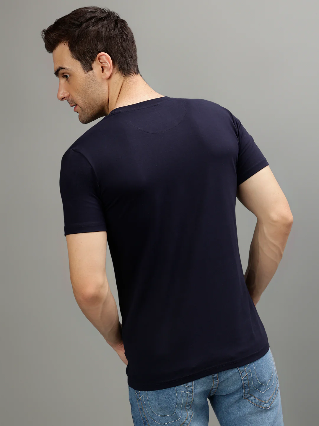 True Religion Blue Fashion Printed Regular fit T-Shirt - Image 4