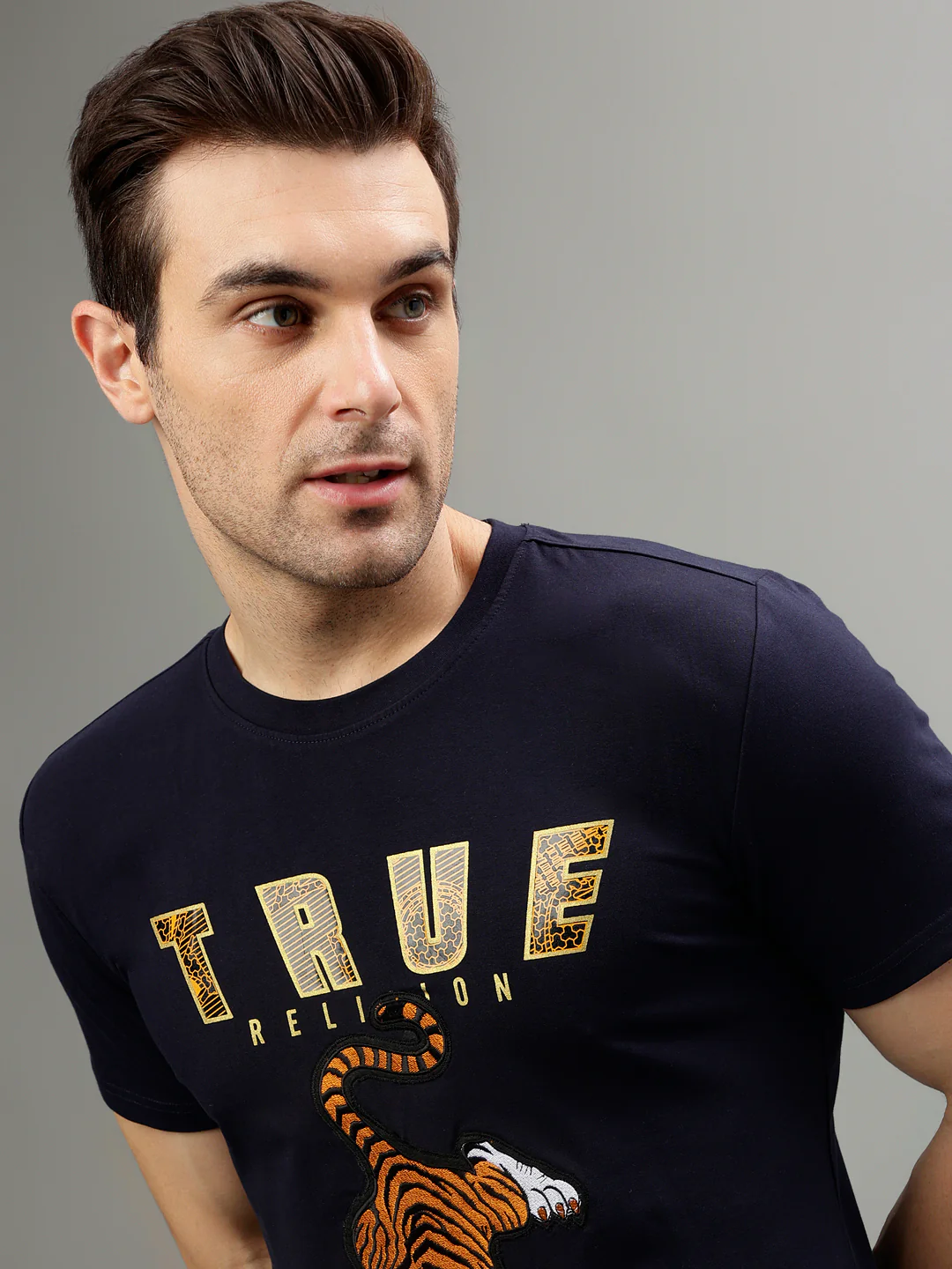 True Religion Blue Fashion Printed Regular fit T-Shirt - Image 6