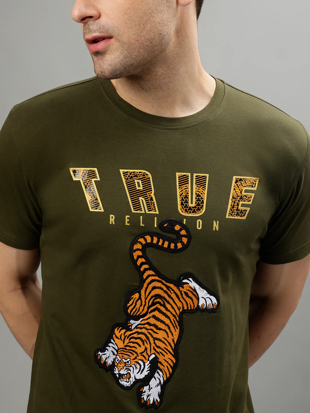 True Religion Green Fashion Printed Regular fit Tshirt - Image 7