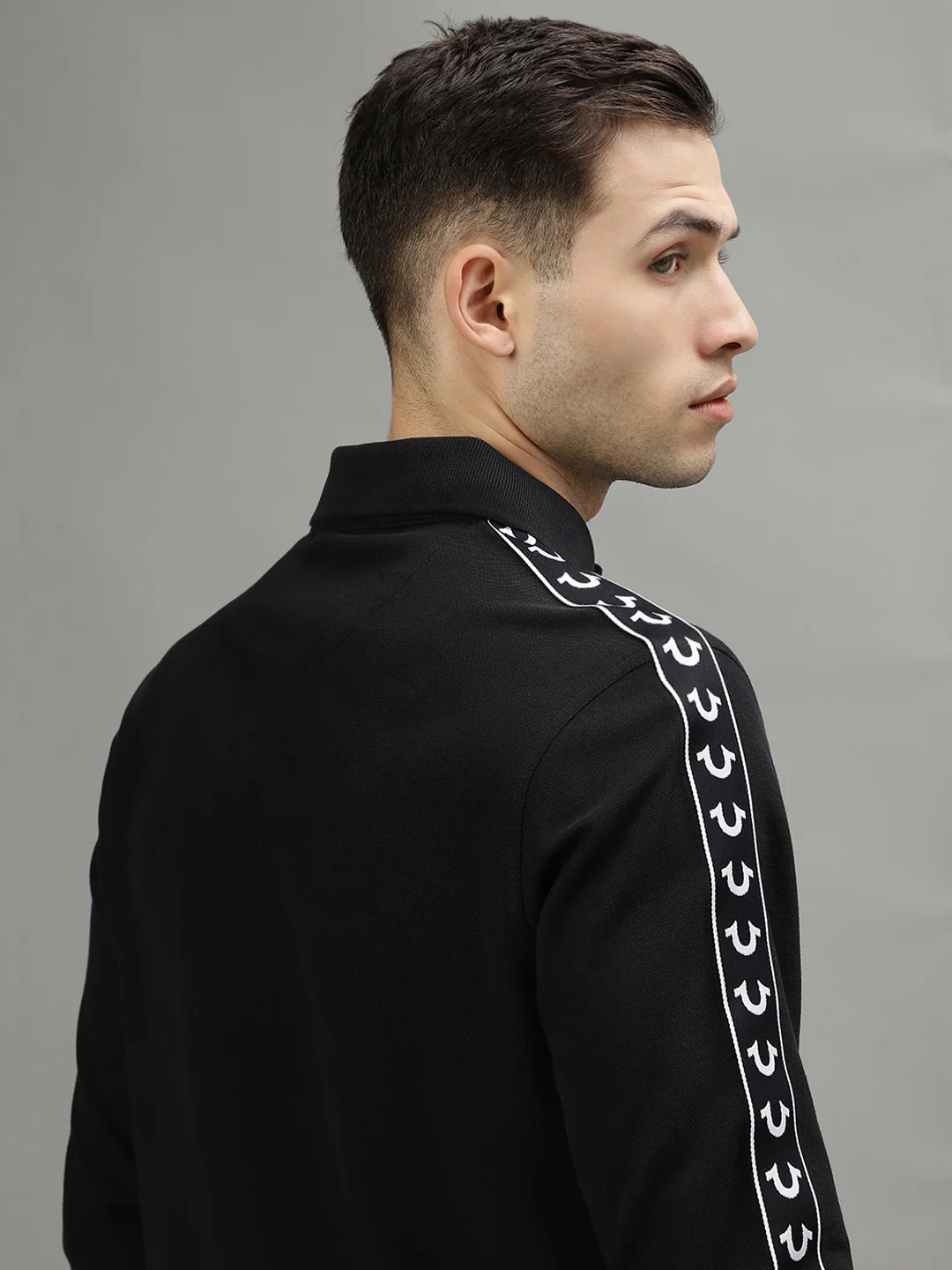 True Religion Black Fashion Regular Fit Polo T-Shirt - Image 7