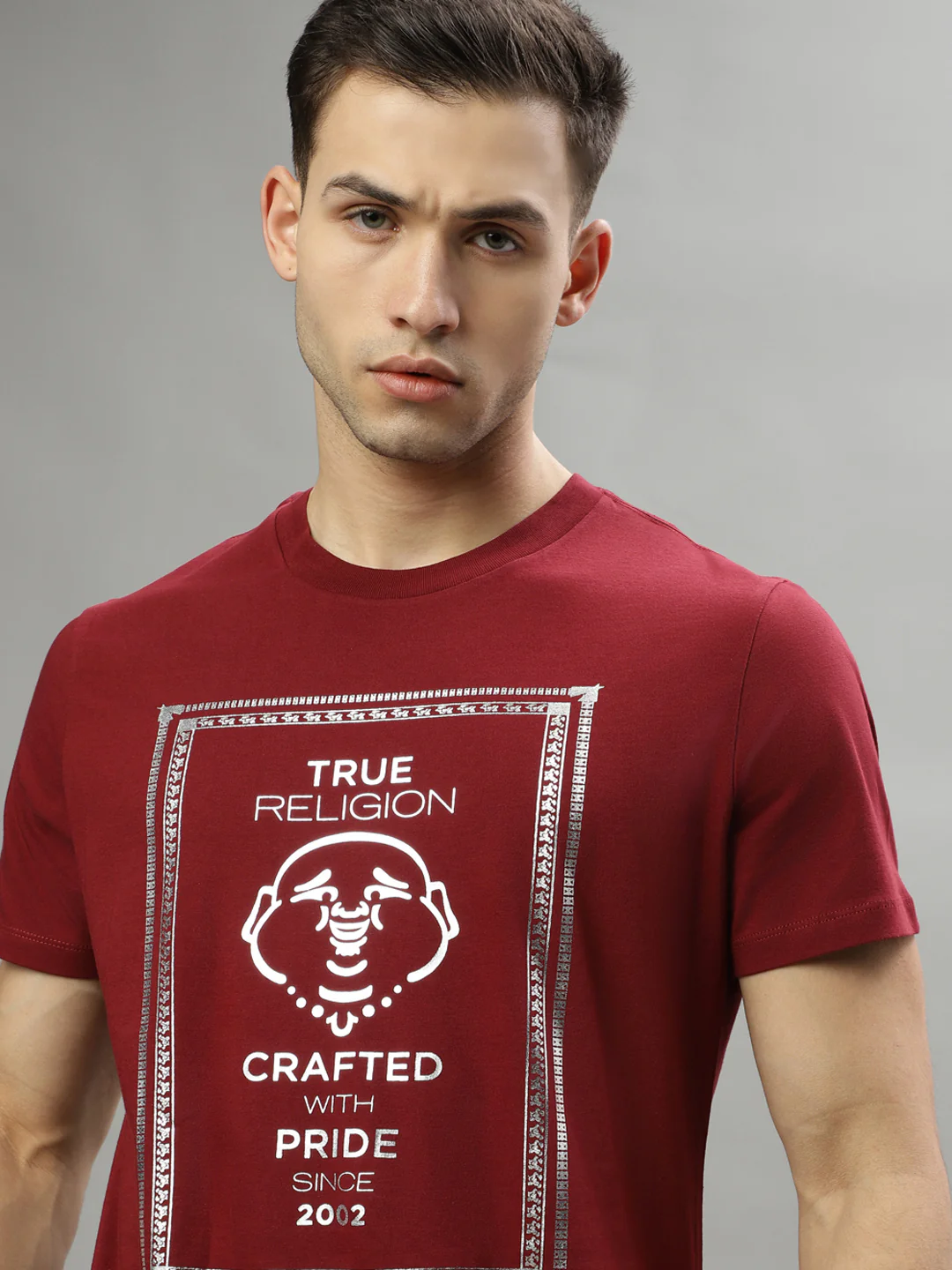 True Religion Red Fashion Printed Regular Fit T-Shirt - Image 6