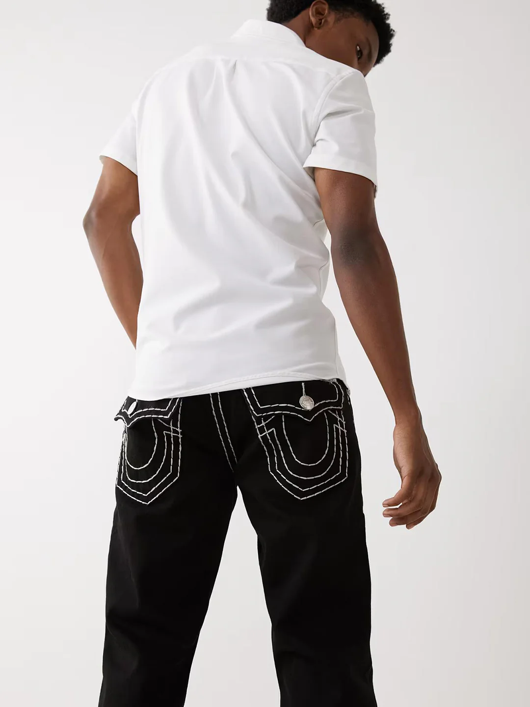 True Religion Men SUPER T Ricky Straight Fit Mid Rise Jeans