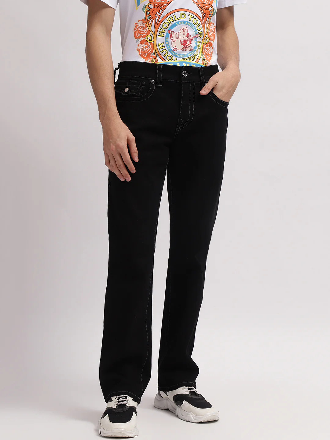 True Religion Men SN Ricky Straight Fit Mid Rise Jeans - Image 3