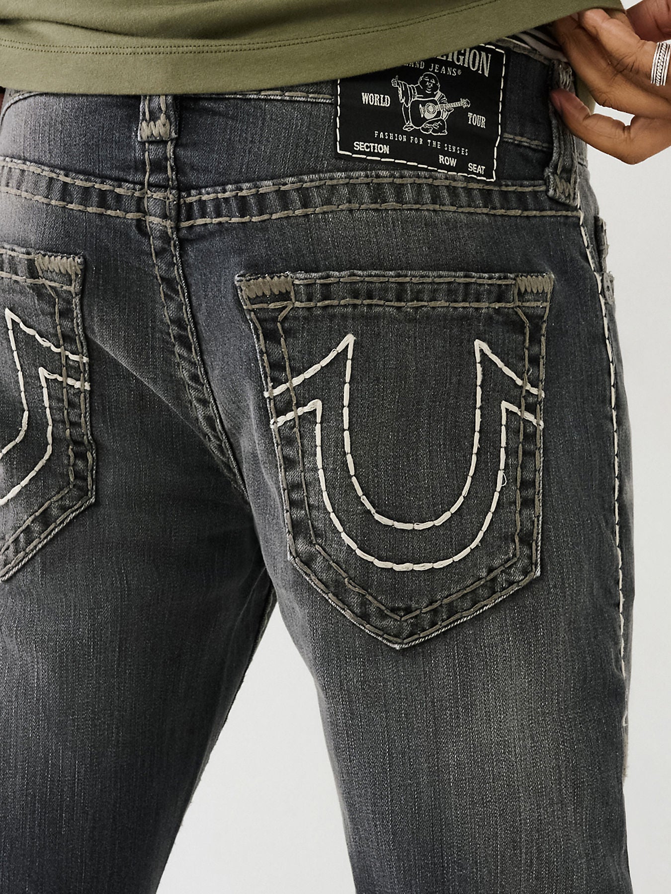 True Religion Men Super T Ricky Straight Fit Mid Rise Jeans - Image 4