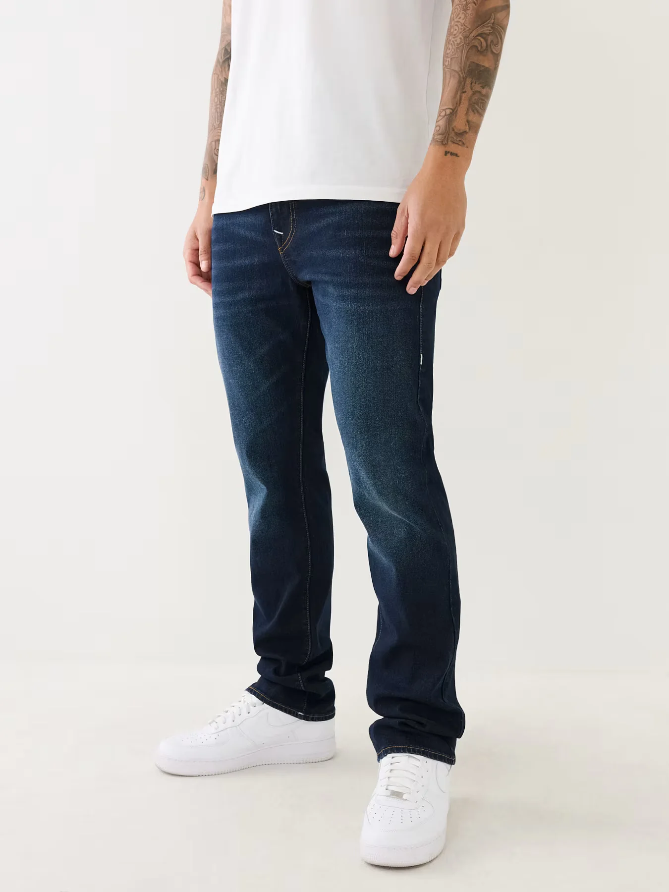 True Religion Men SN Ricky Straight Fit Dark Wash Jeans - Image 3