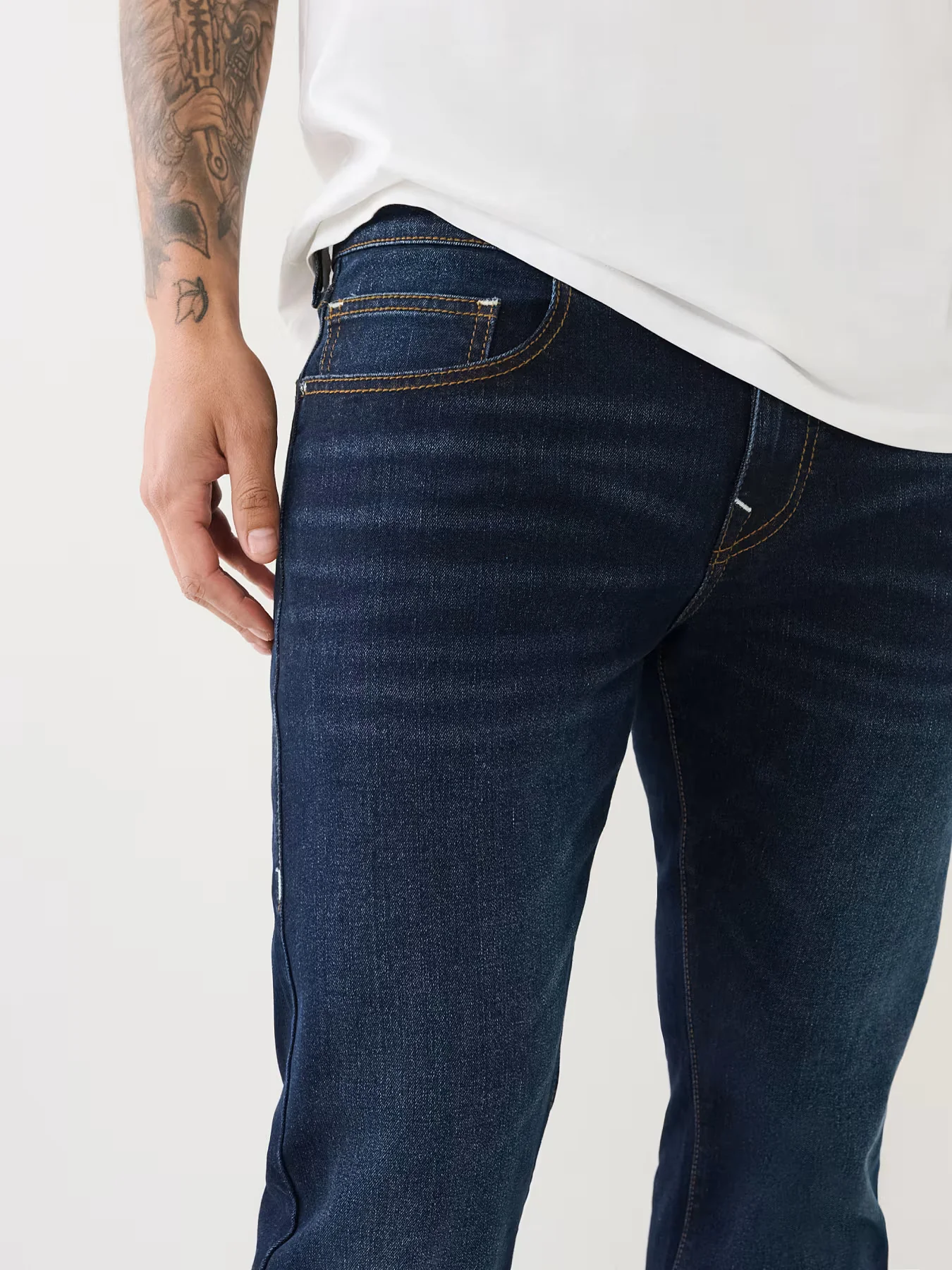 True Religion Men SN Ricky Straight Fit Dark Wash Jeans - Image 5
