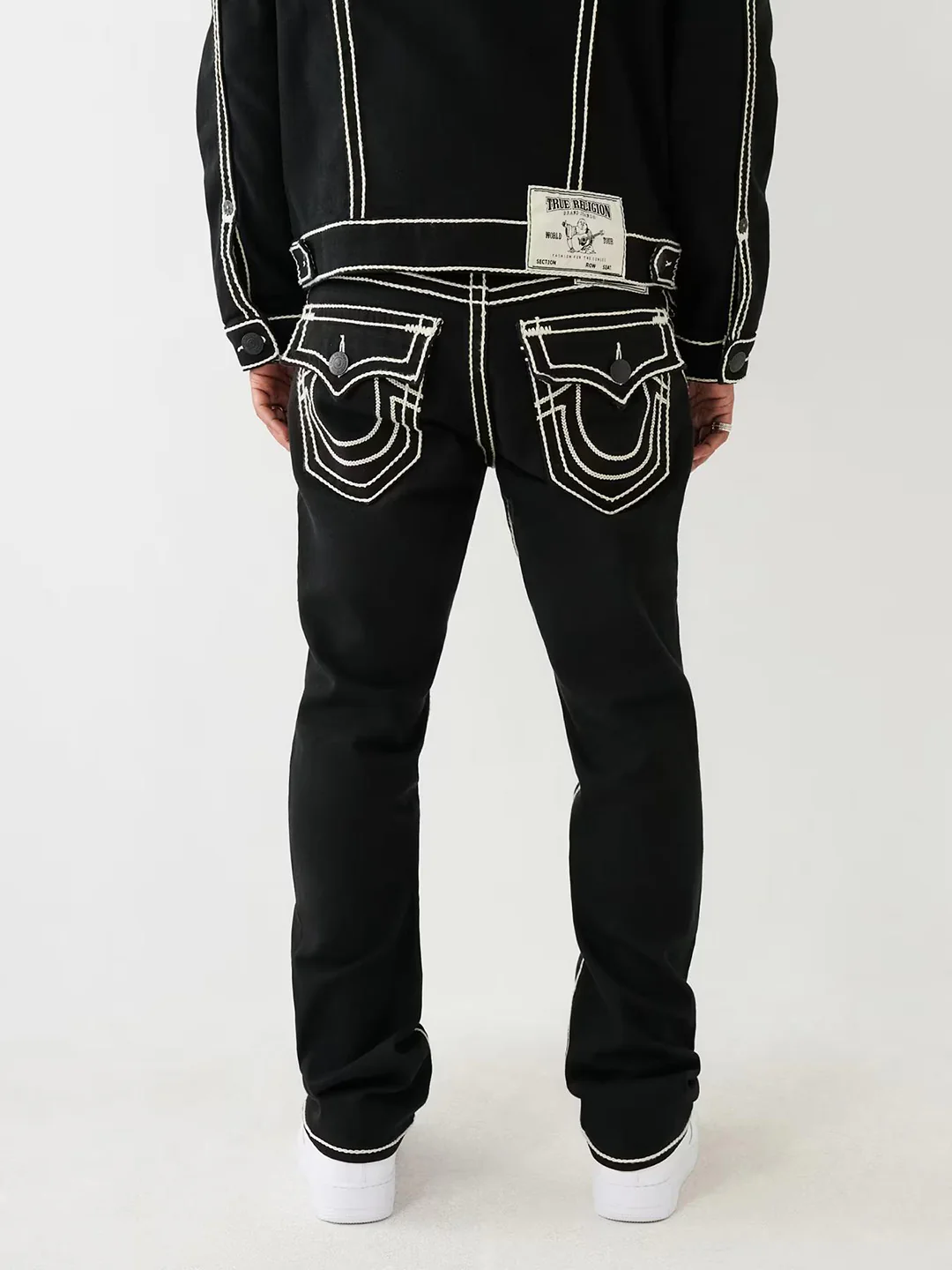 True Religion Men ROPE STITCH Ricky Straight Fit Pure Cotton Mid Rise Jeans - Image 2