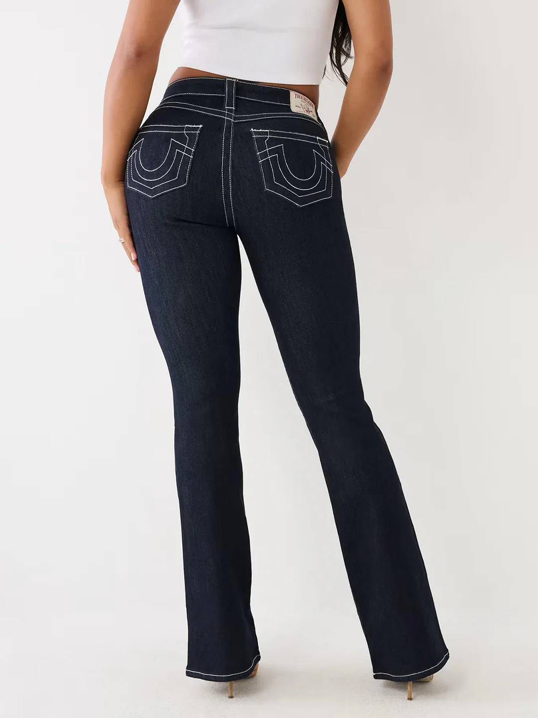 True Religion Womens SN Becca Bootcut Fit Blue Mid Rise Jeans - Image 2