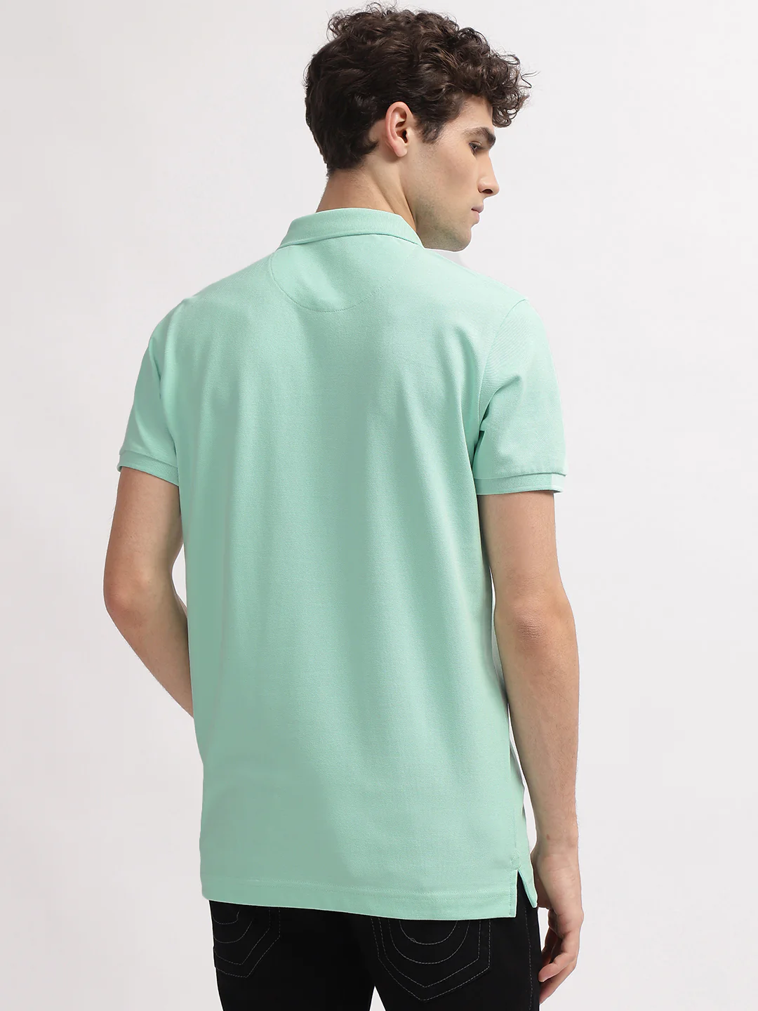 True Religion Men Mint Green Printed Polo Collar Short Sleeves T-Shirt - Image 4