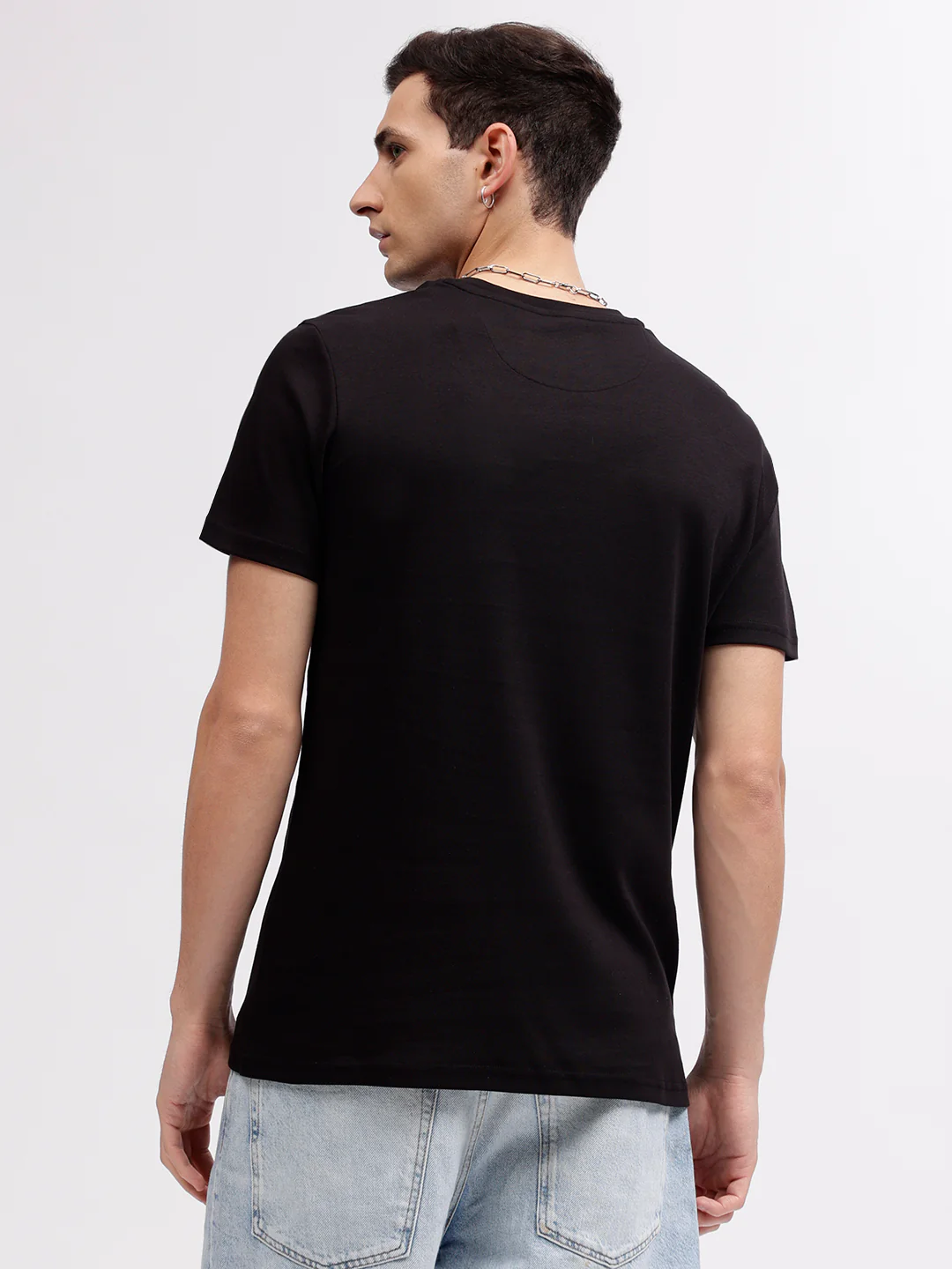 True Religion Men Black Animal Print Round Neck Short Sleeves T-shirt - Image 5