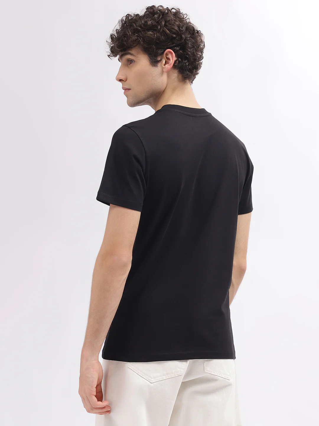 True Religion Men Black Printed Round Neck Short Sleeves T-Shirt - Image 4
