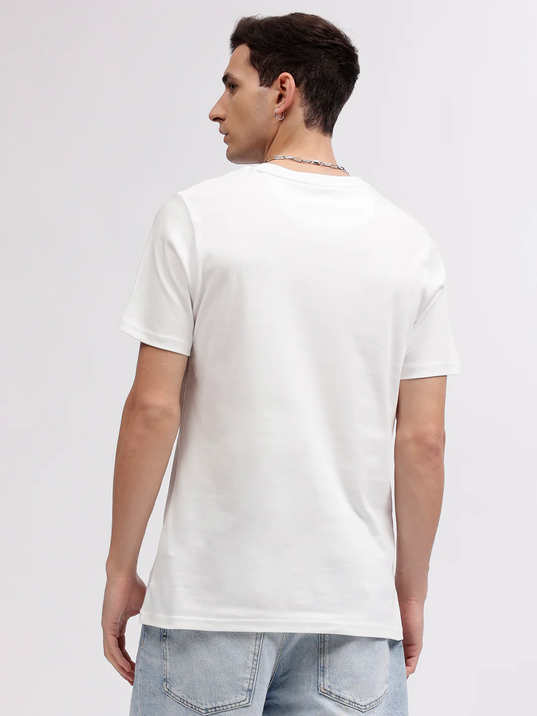 True Religion Men White Printed Round Neck Short Sleeves T-shirt - Image 5