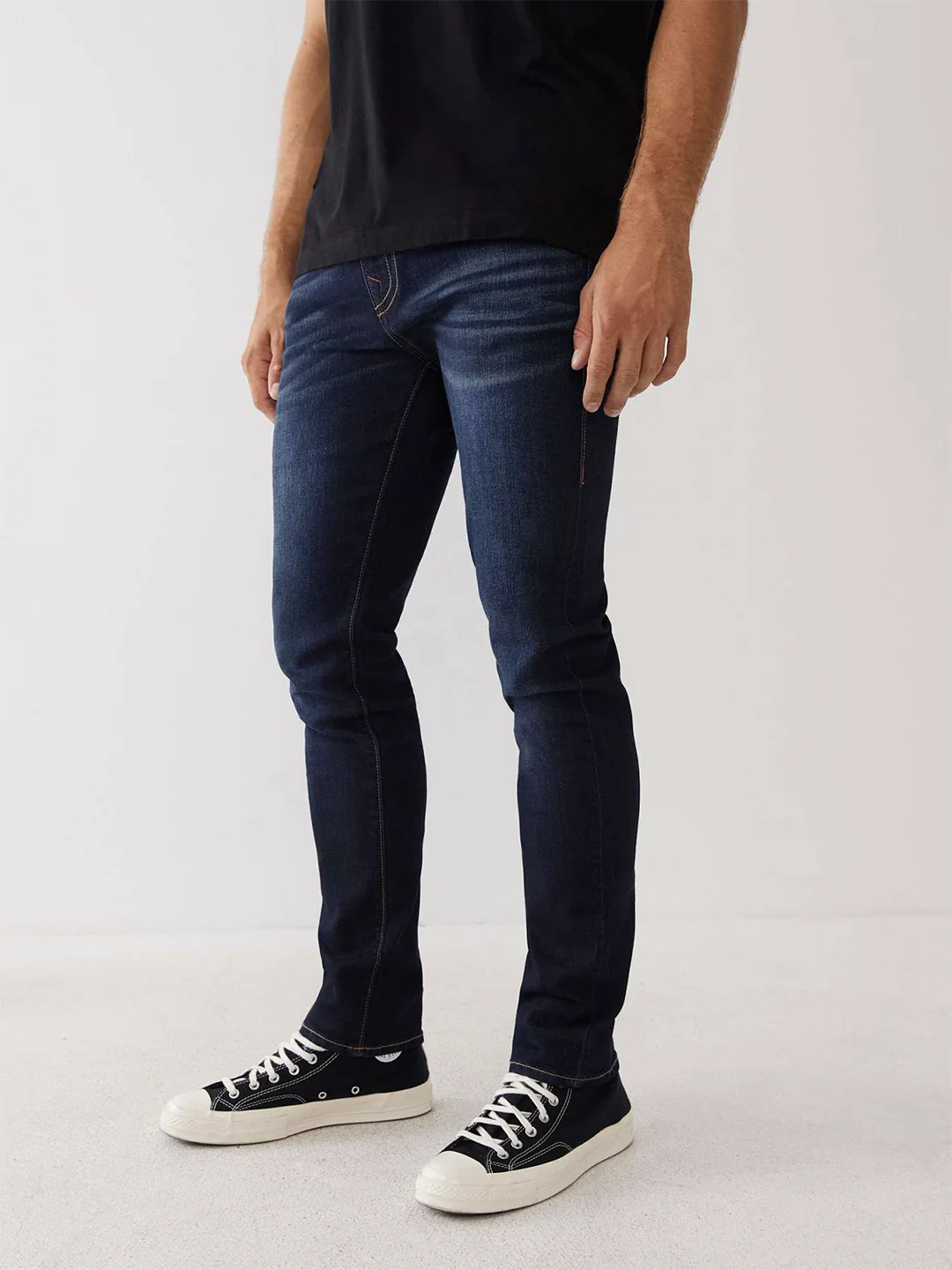 True Religion Men SN Rocco Slim Fit Dark Wash Jeans - Image 4