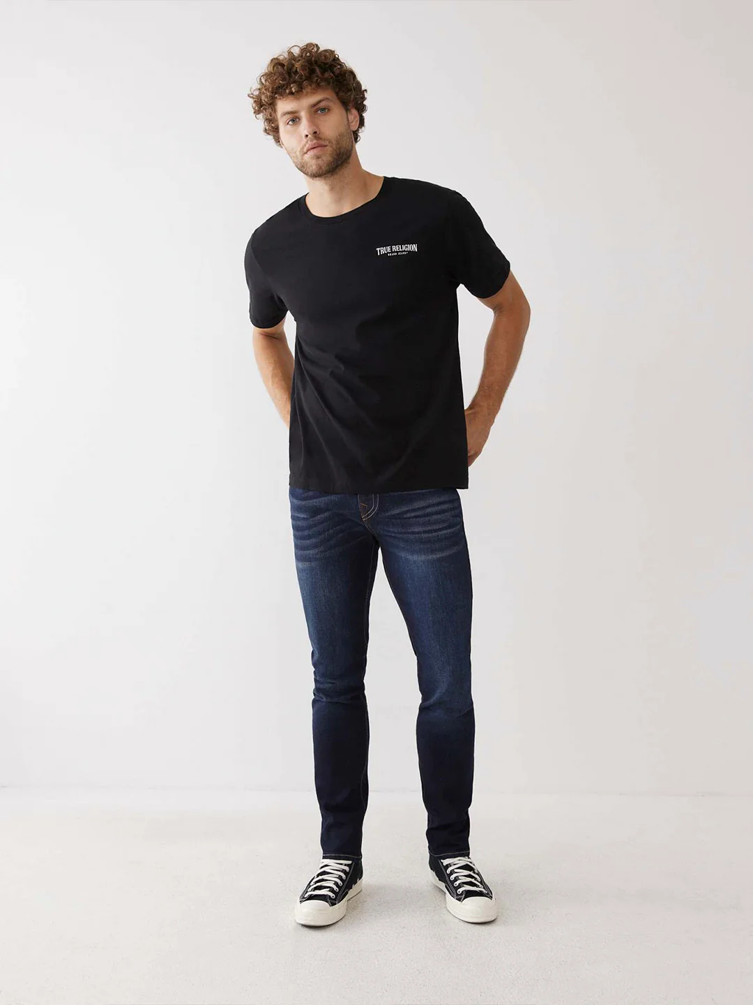 True Religion Men SN Rocco Slim Fit Dark Wash Jeans - Image 5