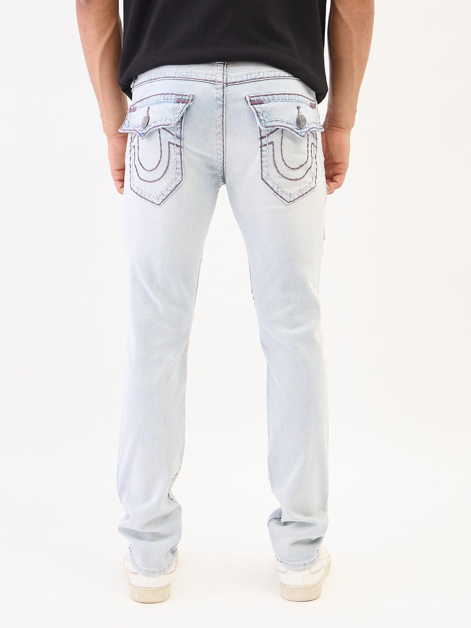 True Religion Men SUPER T Rocco Slim Fit Light Wash Jeans - Image 5