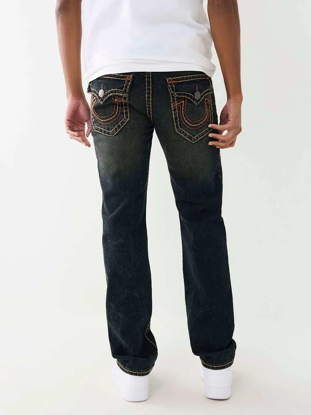 True Religion Men Super T Ricky Straight Fit Dark Wash Jeans - Image 2