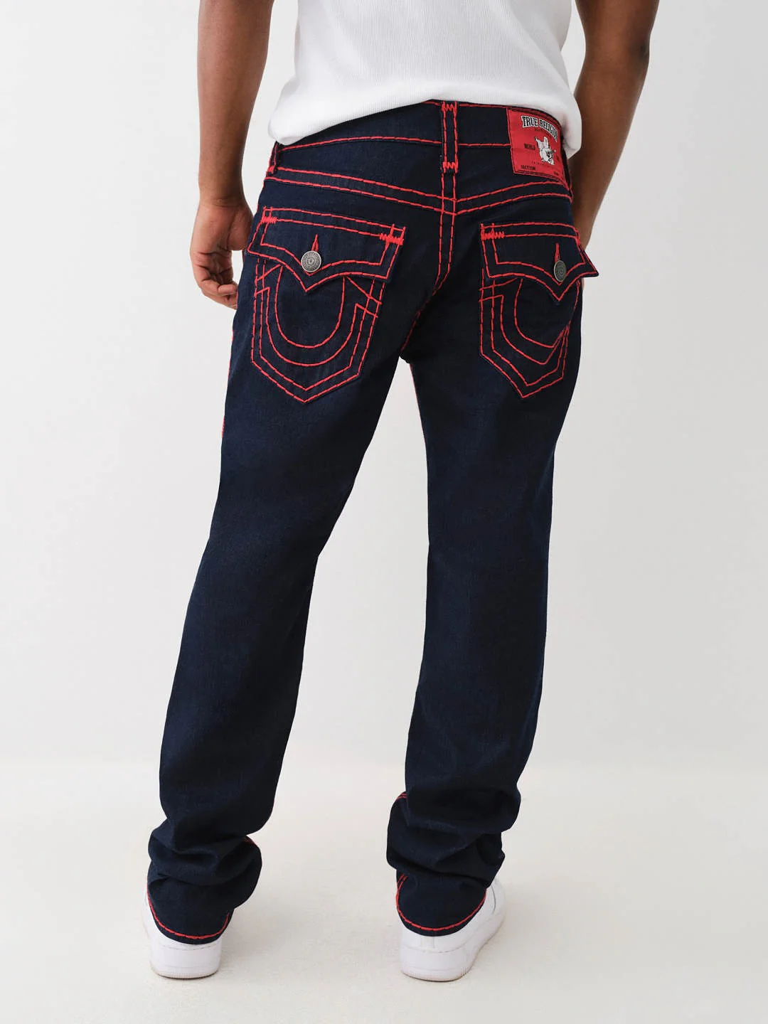 True Religion Men Super T Ricky Straight Fit Dark Wash Jeans - Image 2