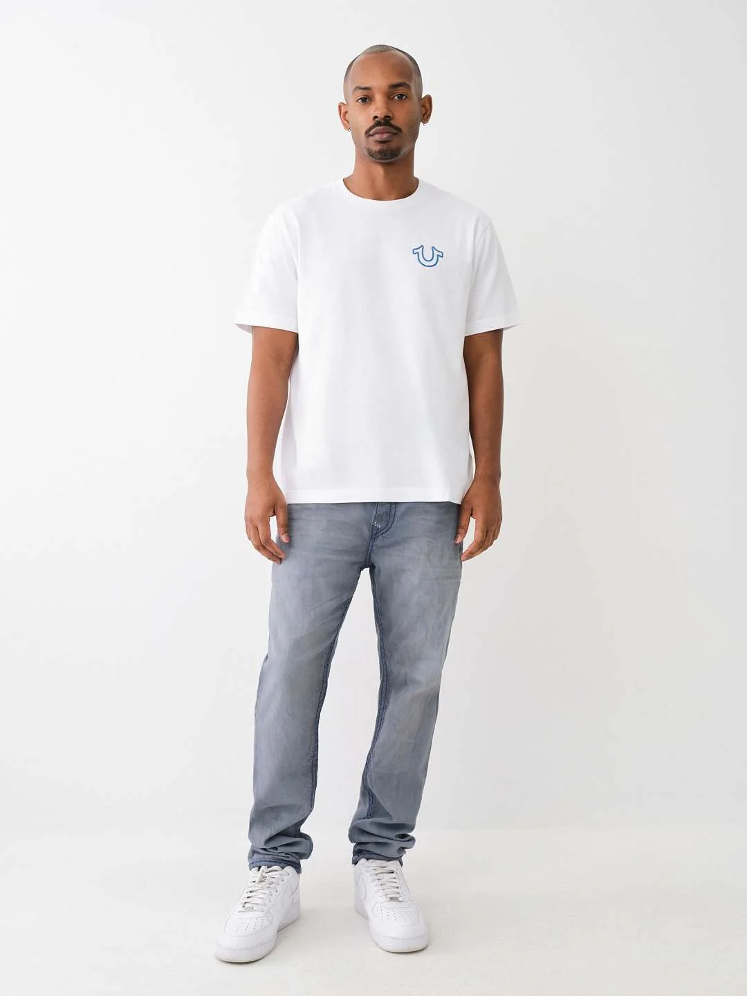 True Religion Men Super T Rocco Slim Fit Light Wash Jeans - Image 5