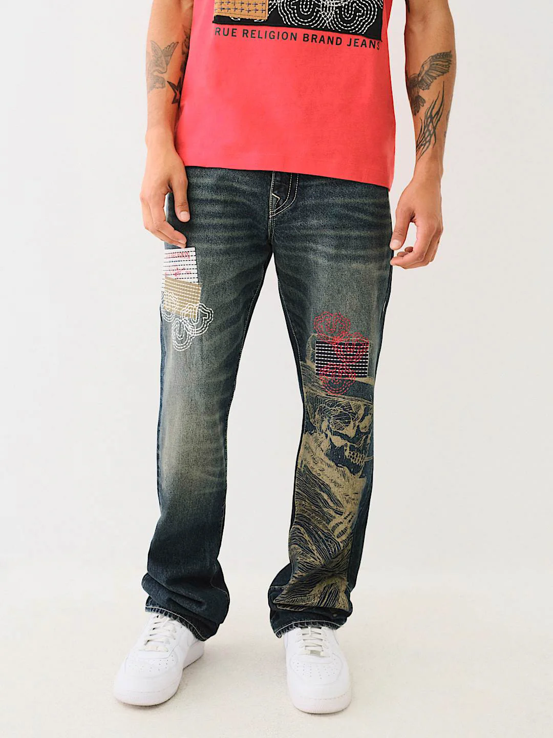 True Religion Men SN Billy Bootcut Fit Dark Wash Jeans - Image 3