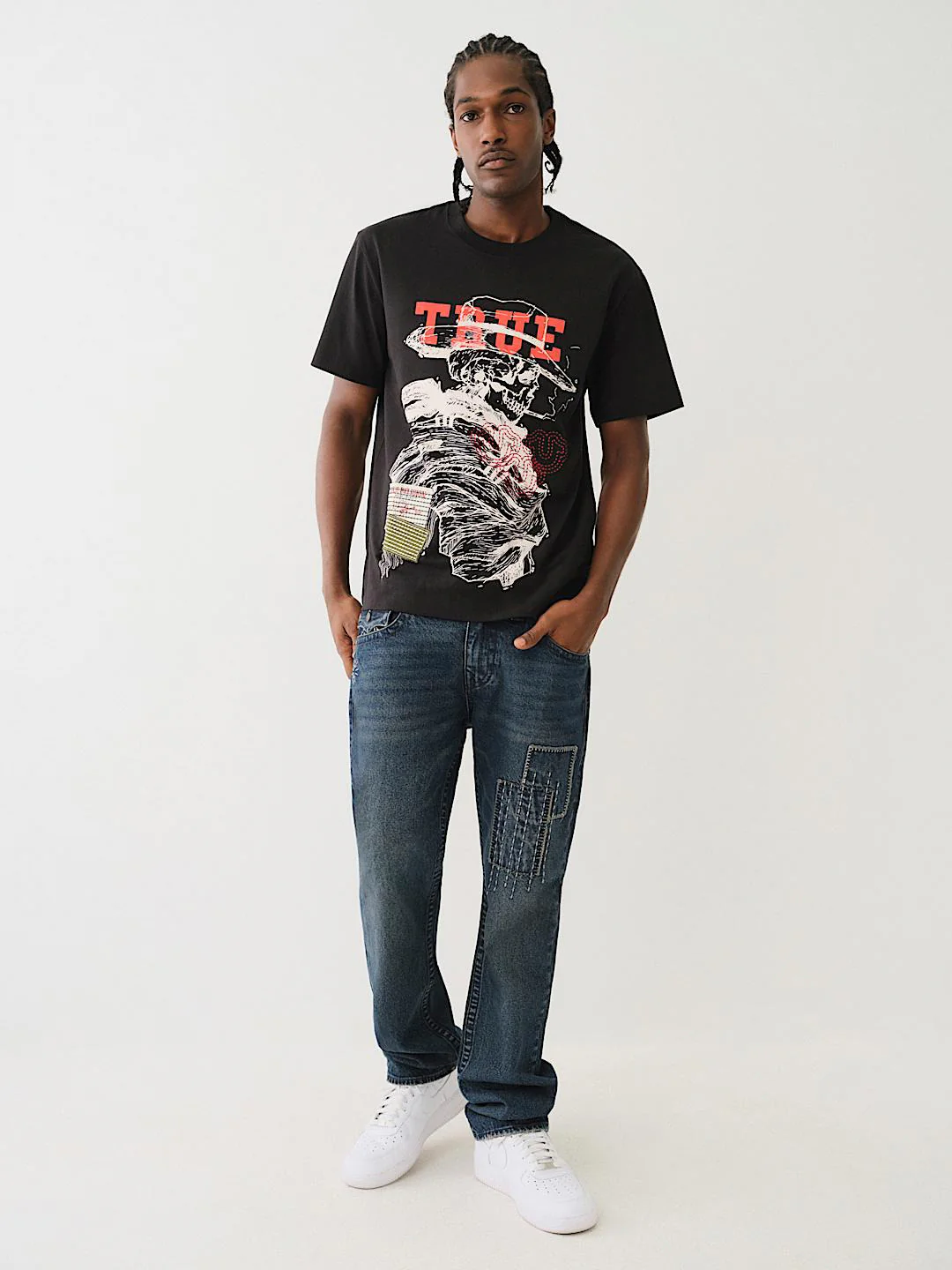 True Religion Men SN Ricky Straight Fit Dark Wash Jeans - Image 6