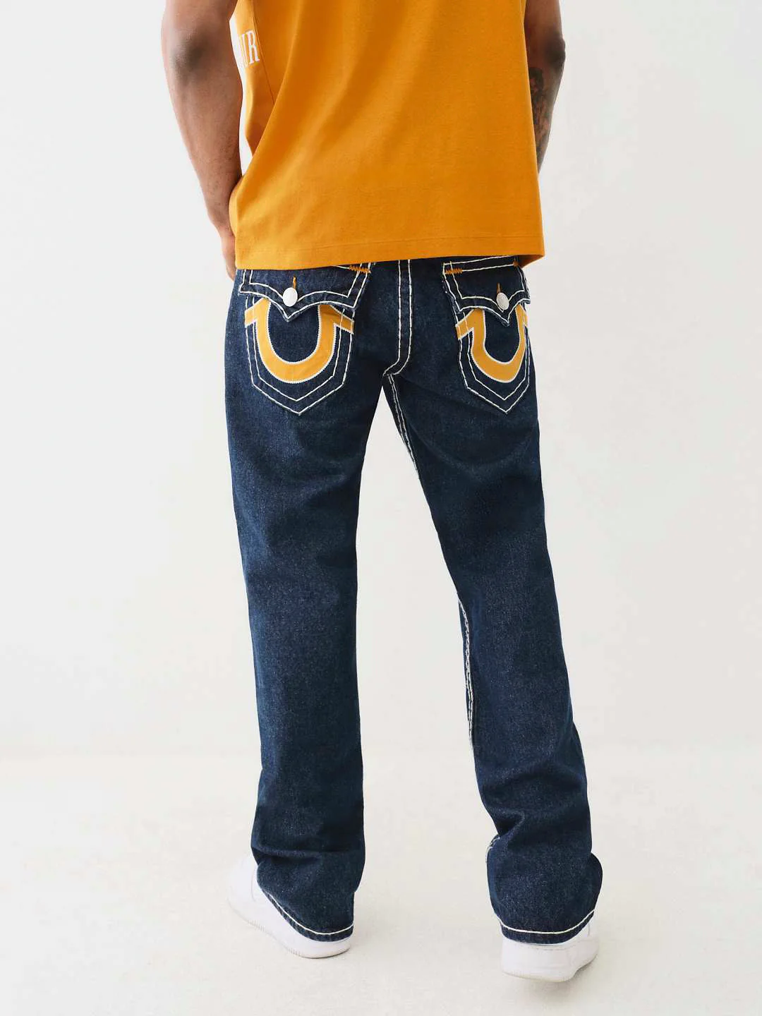 True Religion Men SUPER T Billy Bootcut Fit Dark Wash Jeans - Image 2