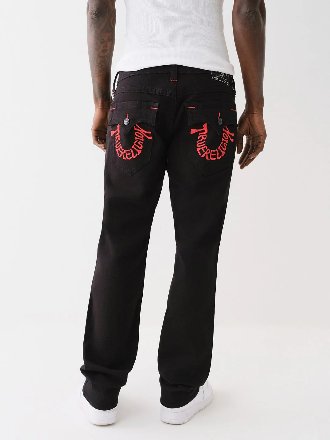 True Religion Men Embroidered Ricky Straight Fit Mid Rise Jeans - Image 2