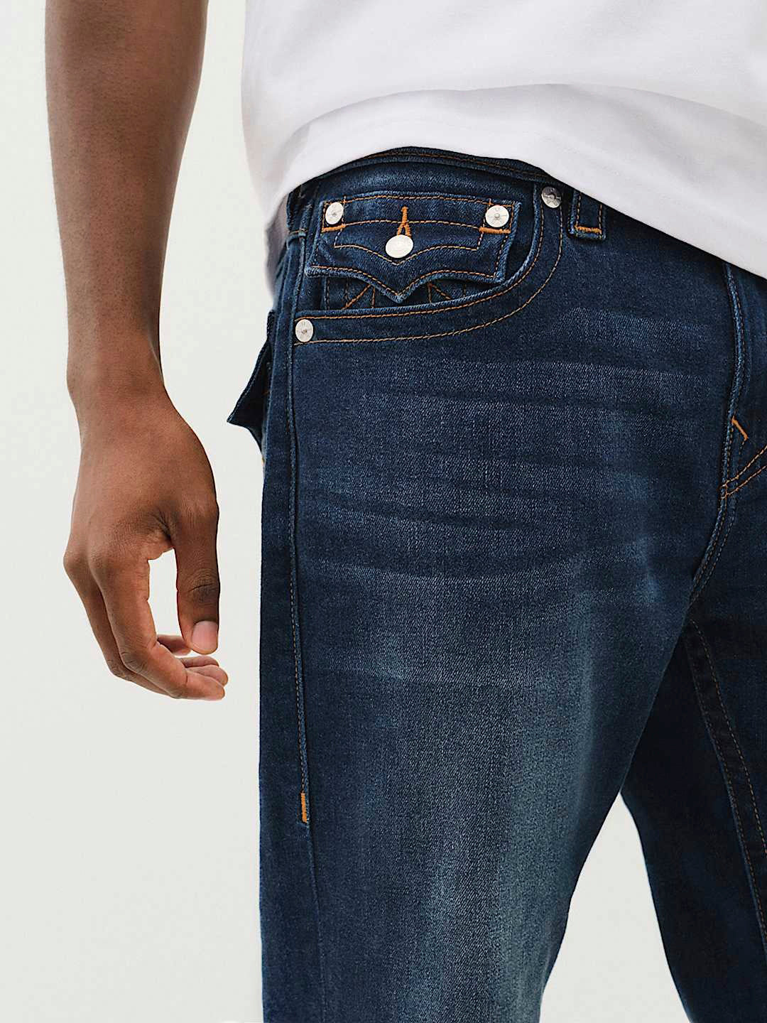 True Religion Men SN Geno Skinny Fit Dark Wash Jeans - Image 5