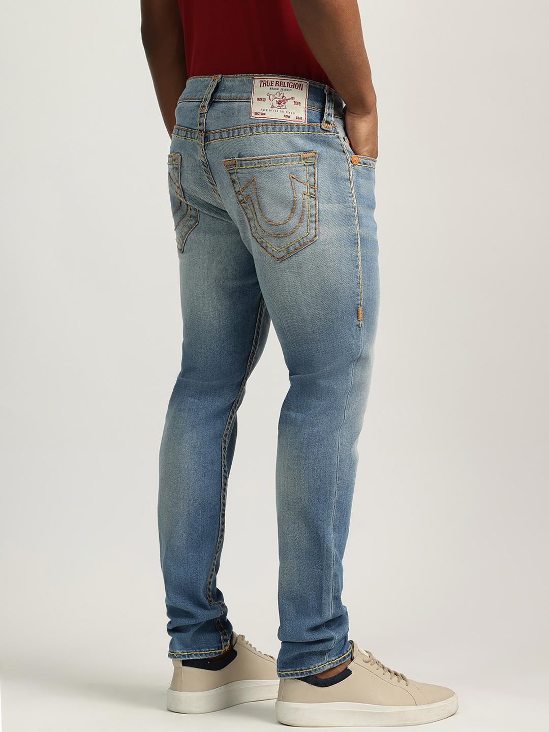 True Religion Men Super T Rocco Slim Fit Medium Wash Jeans - Image 2