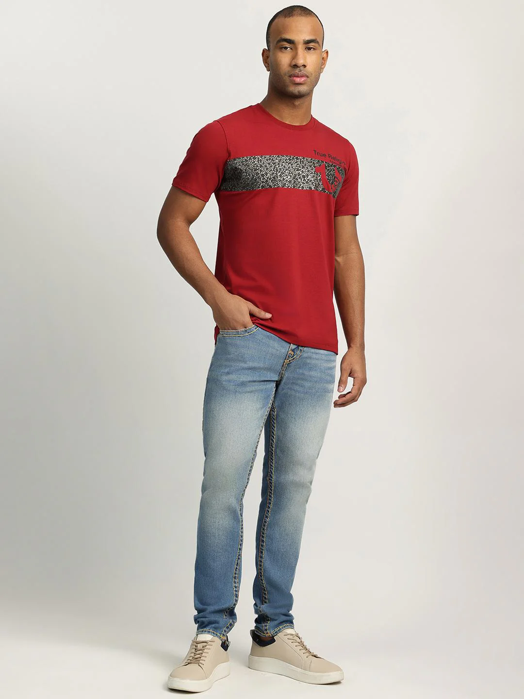 True Religion Men Super T Rocco Slim Fit Medium Wash Jeans - Image 3