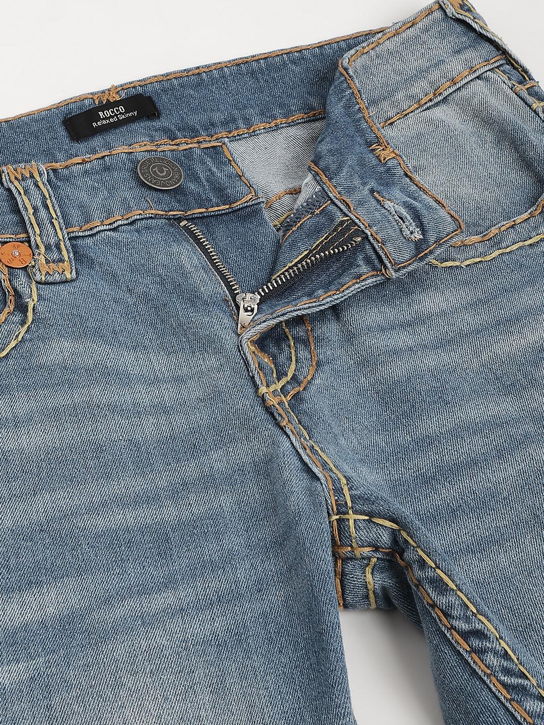 True Religion Men Super T Rocco Slim Fit Medium Wash Jeans - Image 7