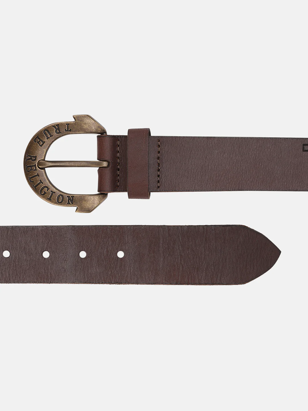 True Religion Men Brown Printed Belt With Tang Buckle - Image 3