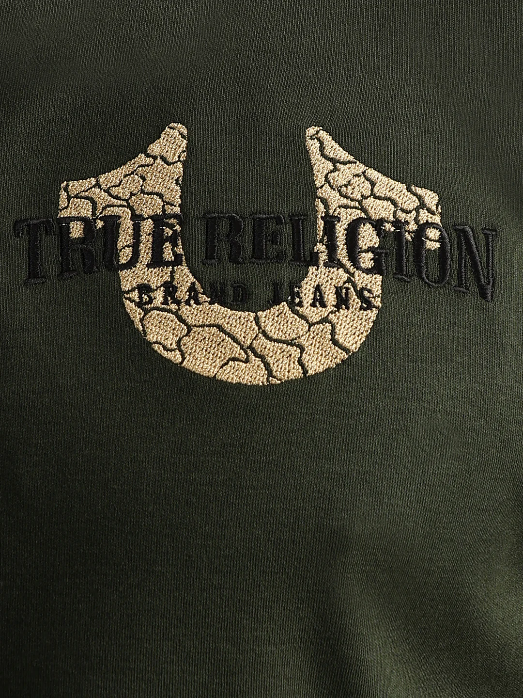 True Religion Men Olive Solid Polo Collar Short Sleeves T-Shirt - Image 6