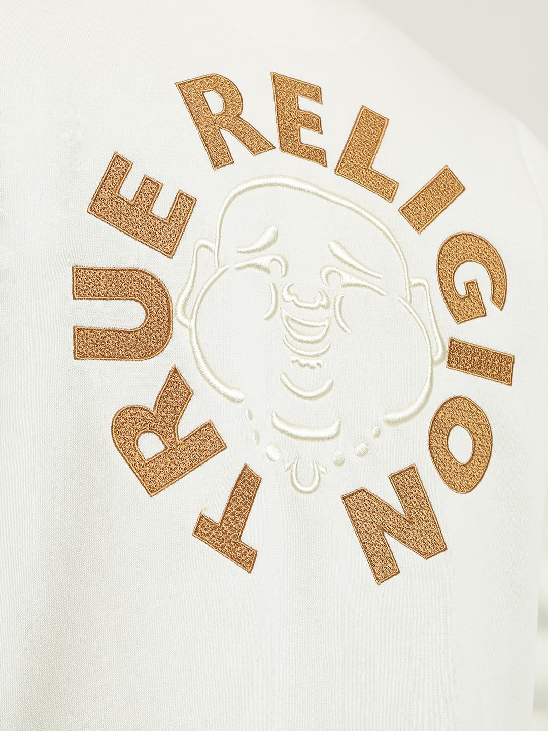 True Religion Men Embroidered Stand Collar Full Sleeves Bomber Jacket - Image 7