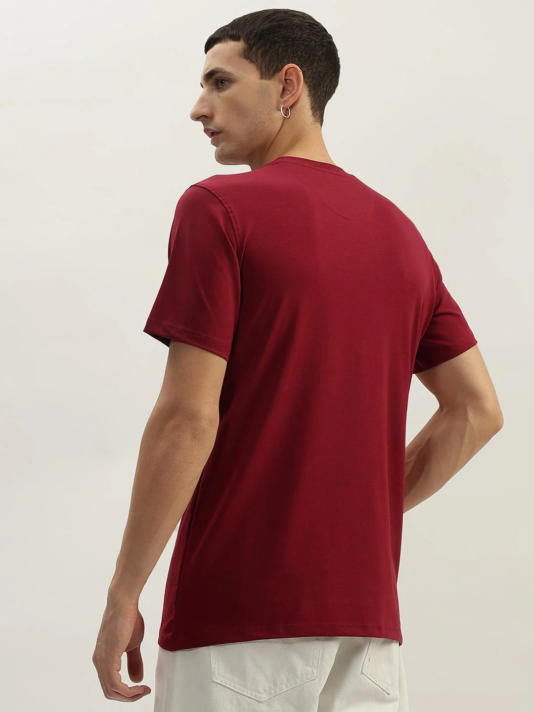 True Religion Men Red Printed Round Neck Short Sleeves T-Shirt - Image 3
