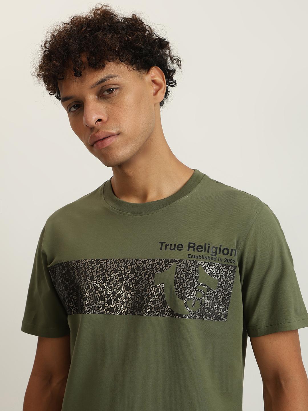 True Religion Men Printed Round Neck Short Sleeves T-Shirt - Image 4