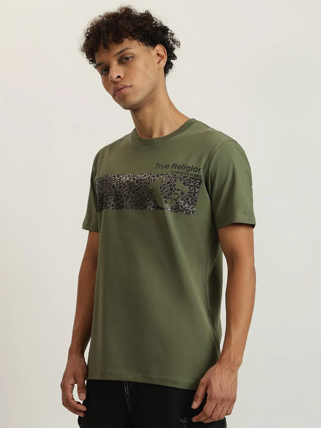 True Religion Men Printed Round Neck Short Sleeves T-Shirt - Image 7