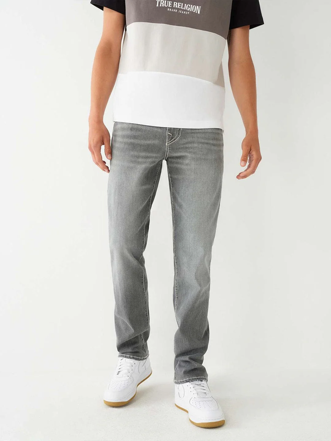 True Religion Men BIG T Ricky Straight Fit Mid Rise Jeans - Image 2