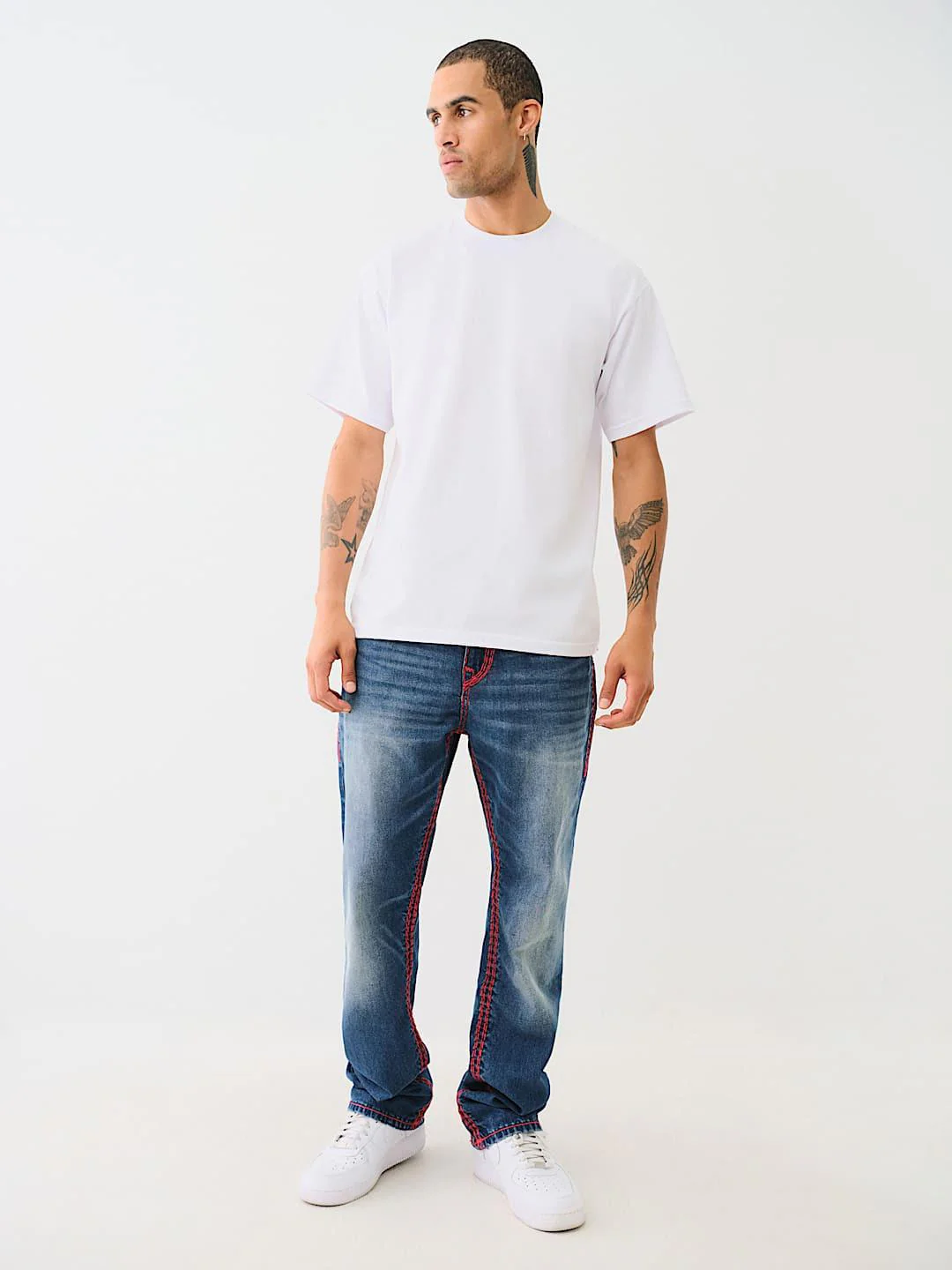True Religion Men SUPER QT Ricky Straight Fit Dark Wash Jeans - Image 6