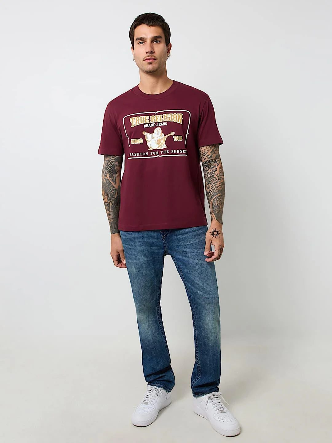 True Religion Men SN Geno Skinny Fit Medium Wash Jeans - Image 4