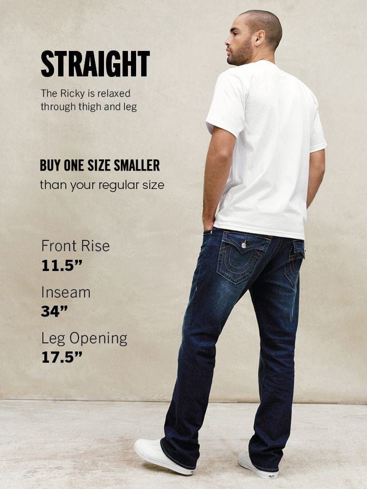 True Religion Men SN Ricky Straight Fit Mid Rise Jeans - Image 7