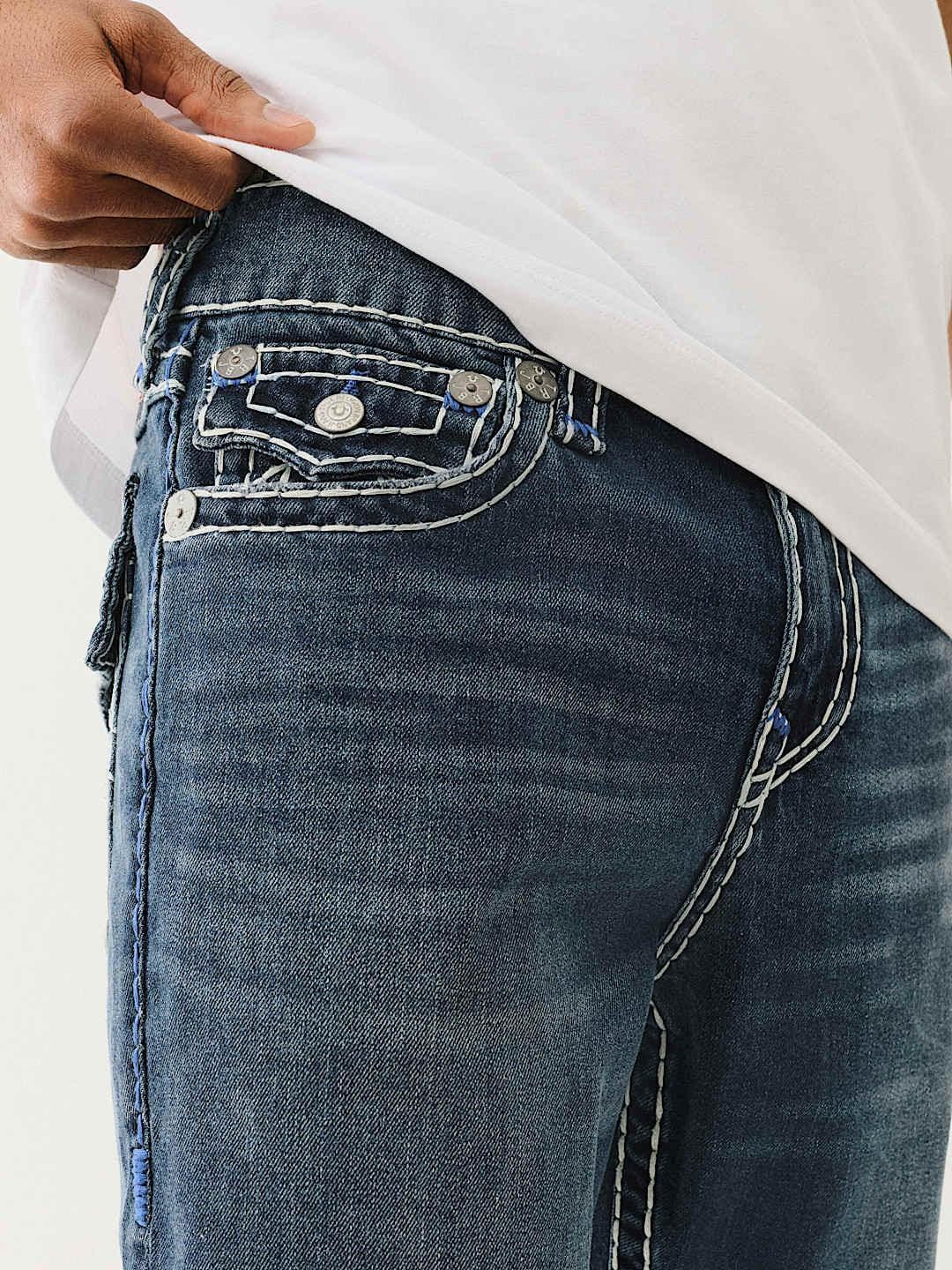 True Religion Men SUPER T Rocco Slim Fit Dark Wash Jeans - Image 5